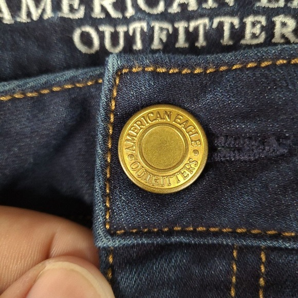 American Eagle Outfitters Jeans Womens Size 4 Blue Jegging 28x26.5 Super Stretch - Picture 5 of 14